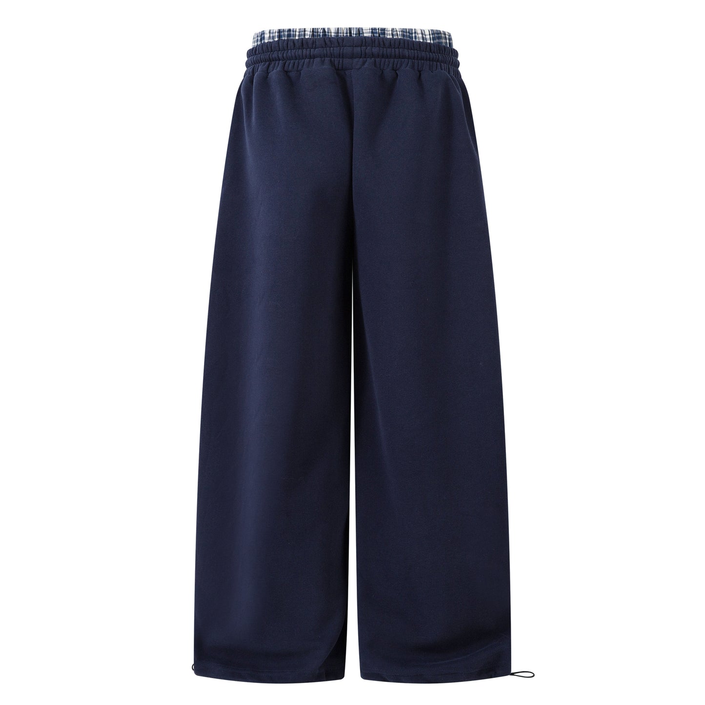 Patchwork Wide Leg Sweatpants | Grey Black Streetwear Trousers - Santo 