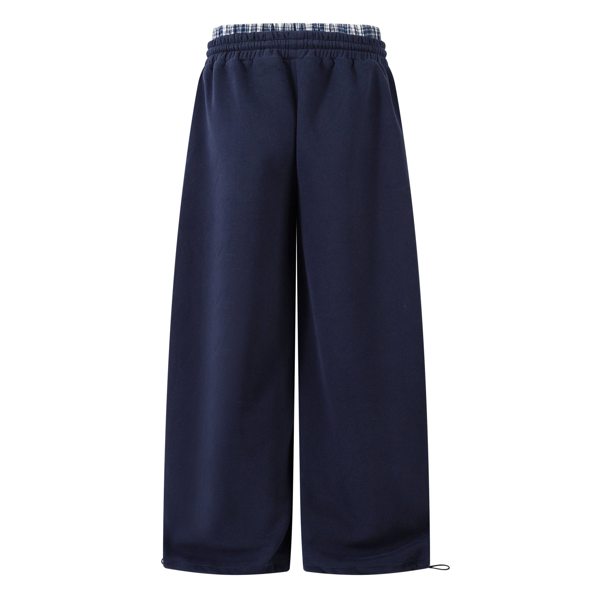 Patchwork Wide Leg Sweatpants | Grey Black Streetwear Trousers - Santo 