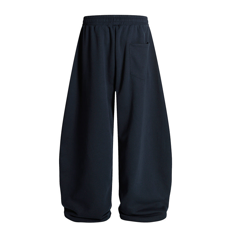 Vintage Side Stripe Pants | Wide Leg Fleece Streetwear Trousers - Santo 
