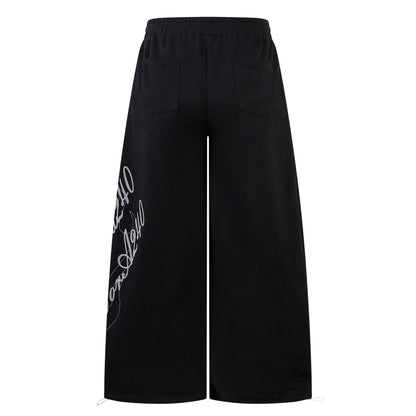 Flame Print Sweatpants | Baggy Streetwear Trousers - Santo 