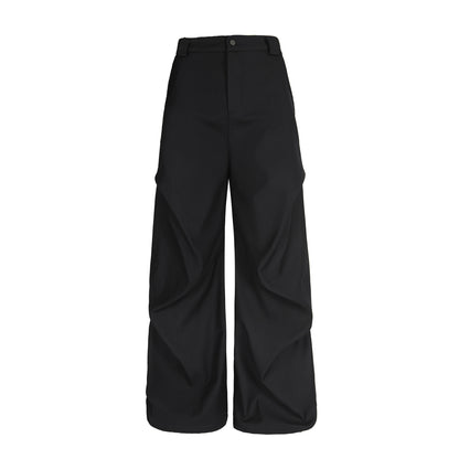 Pleated Casual Trousers | Adjustable Belt Streetwear Pants - Santo 