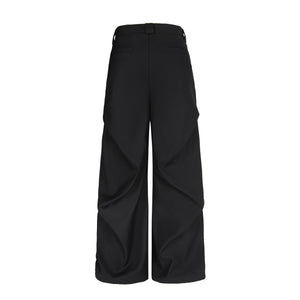 Pleated Casual Trousers | Adjustable Belt Streetwear Pants - Santo 