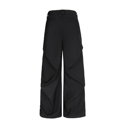 Pleated Casual Trousers | Adjustable Belt Streetwear Pants - Santo 