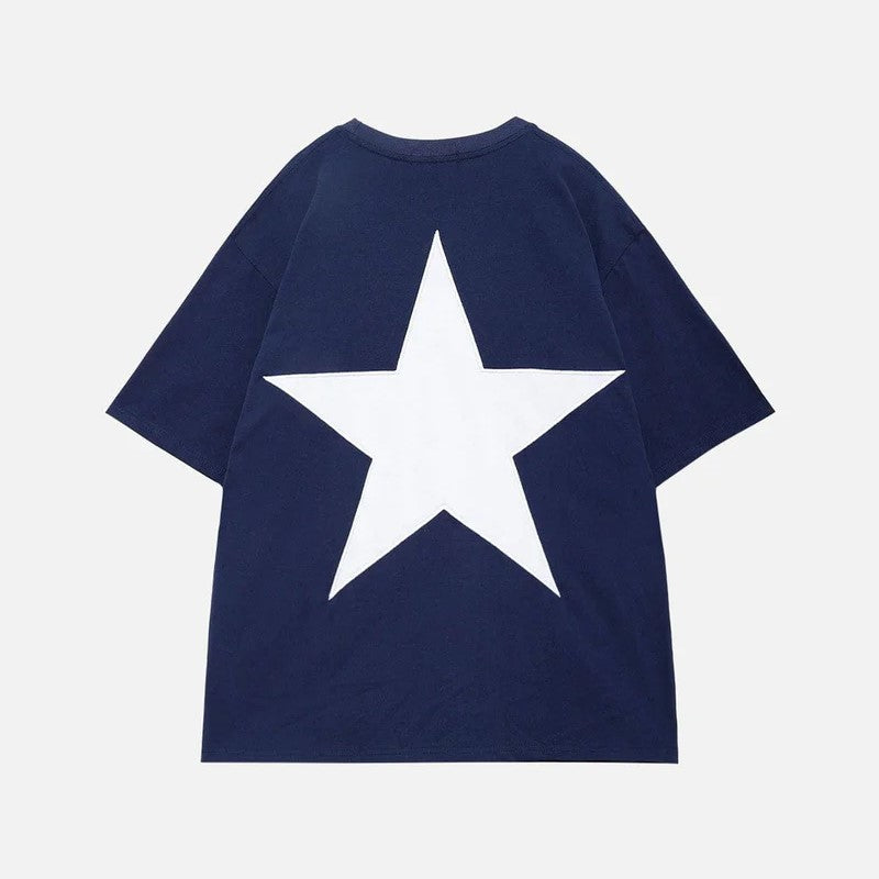 Unisex Oversized Star Print Graphic T-Shirt