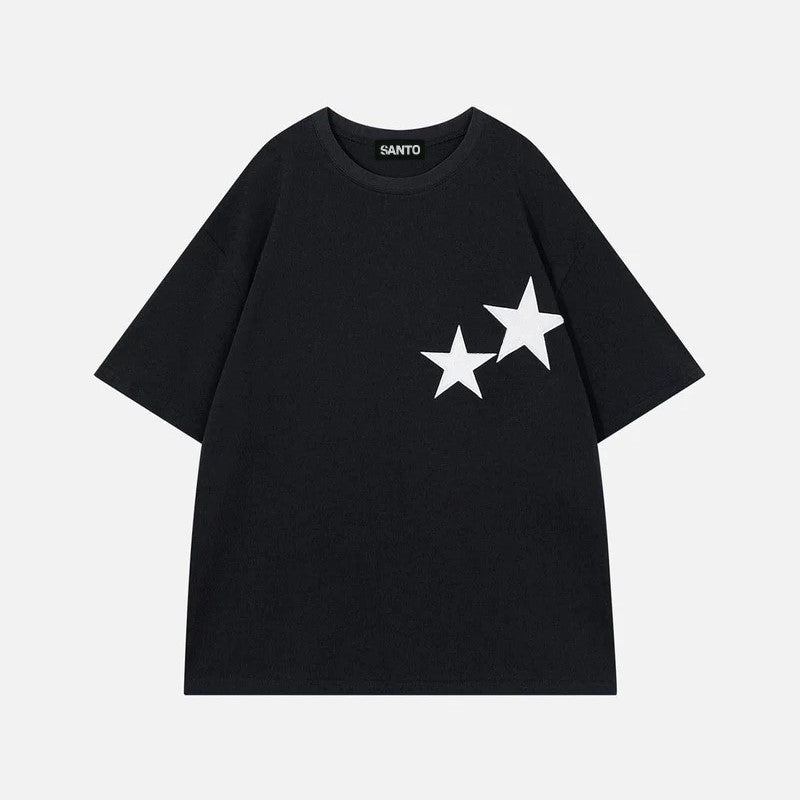 Unisex Oversized Star Print Graphic T-Shirt