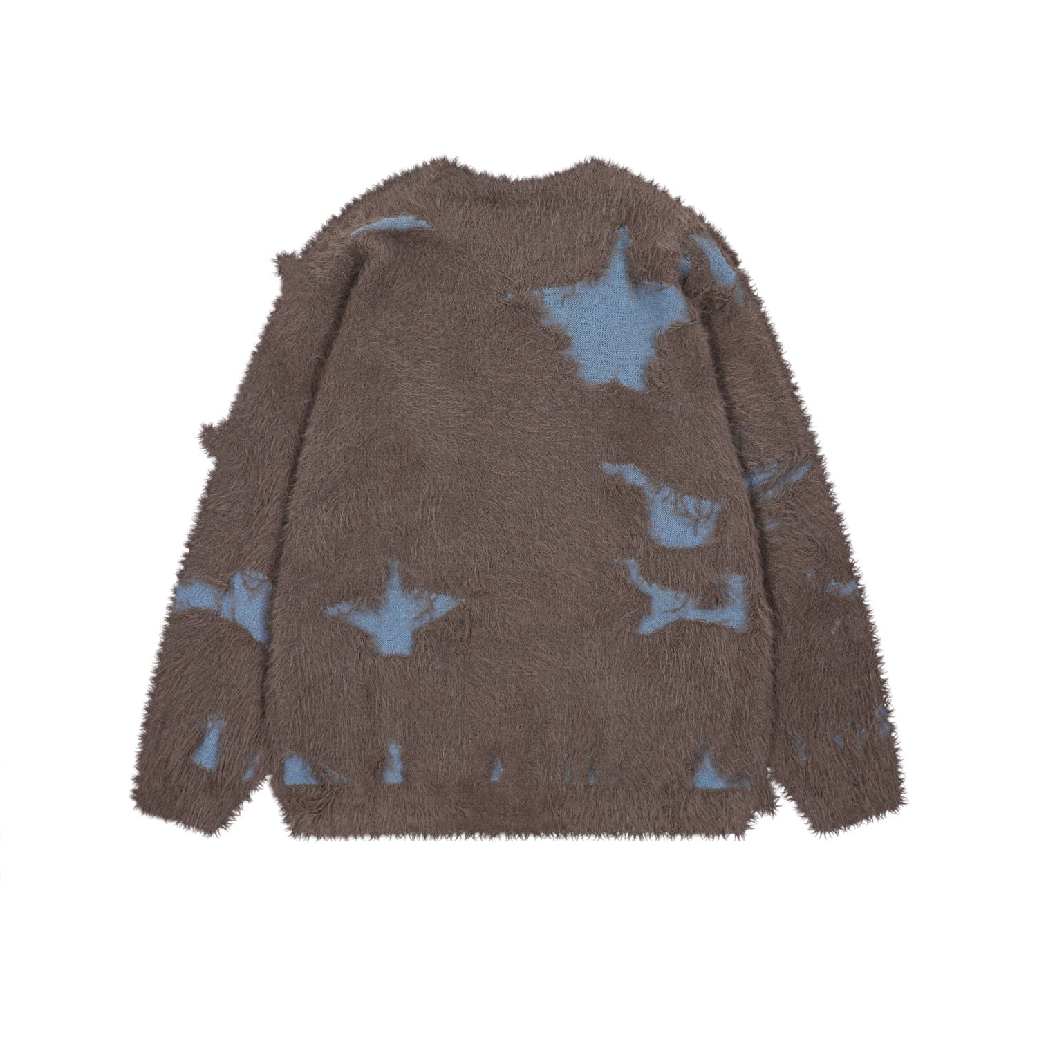Distressed Star | Fuzzy Knit Sweater - Santo 