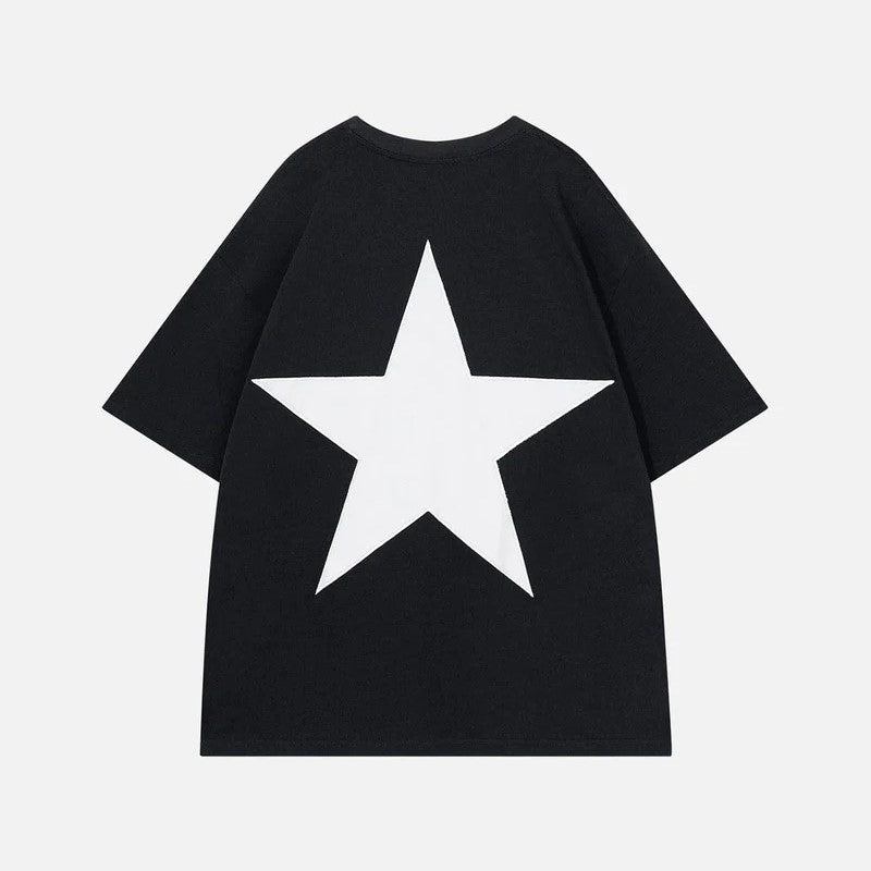 Unisex Oversized Star Print Graphic T-Shirt