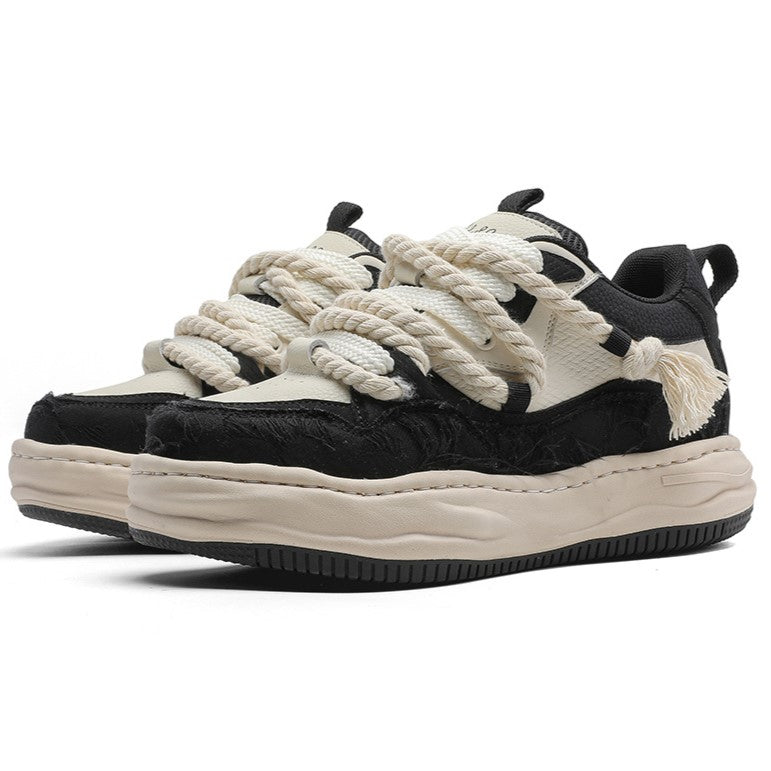 Tassel Twist | Rope Lace Platform Sneakers - Santo 