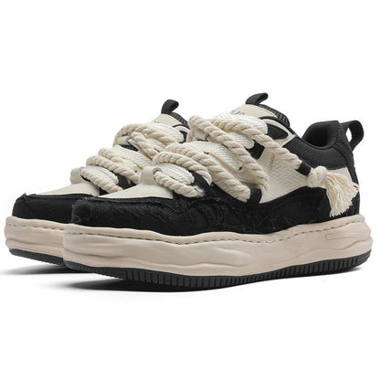 Tassel Twist | Rope Lace Platform Sneakers - Santo 
