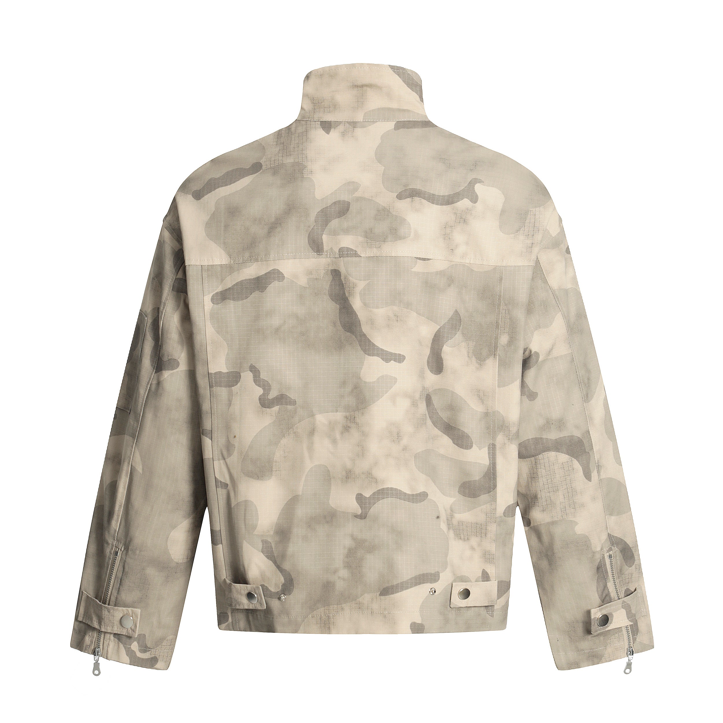 Retro Spliced Streetwear Outerwear | Camouflage Cargo Jacket - Santo 
