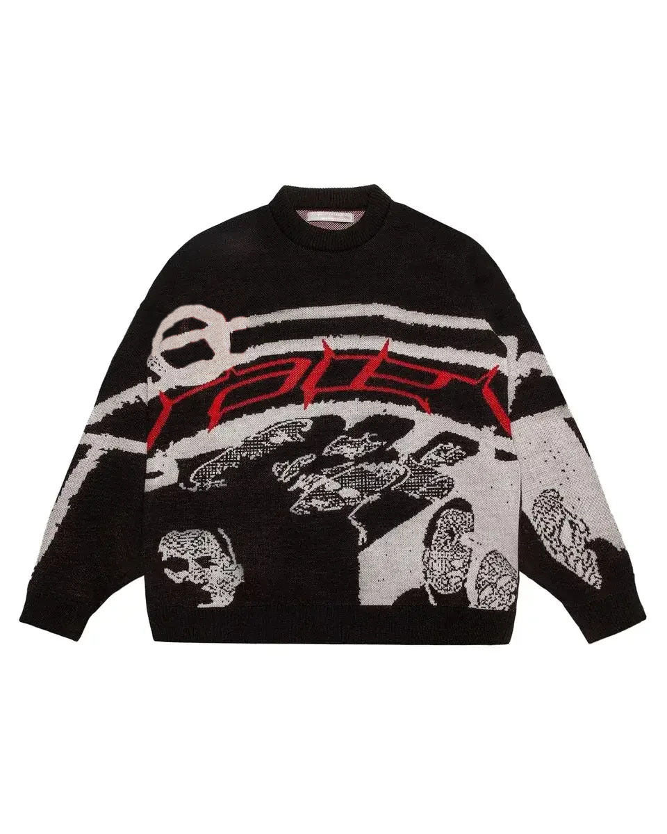 Cyber Rebellion | Graphic Knit Sweater - Santo 