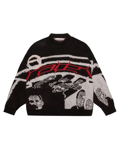 Cyber Rebellion | Graphic Knit Sweater - Santo 