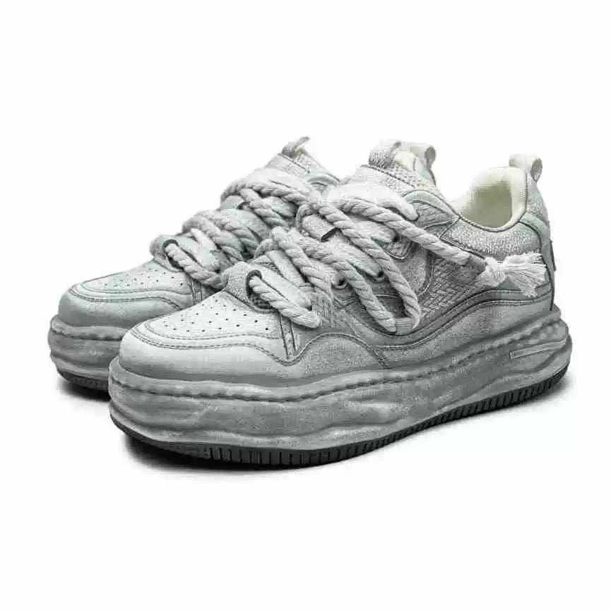 Rebel | White Platform Sneakers - Santo 