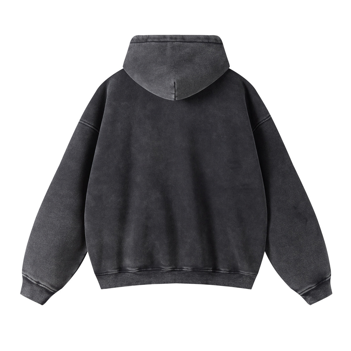 Retro Essence | Washed Oversized Zip-Up Hoodie