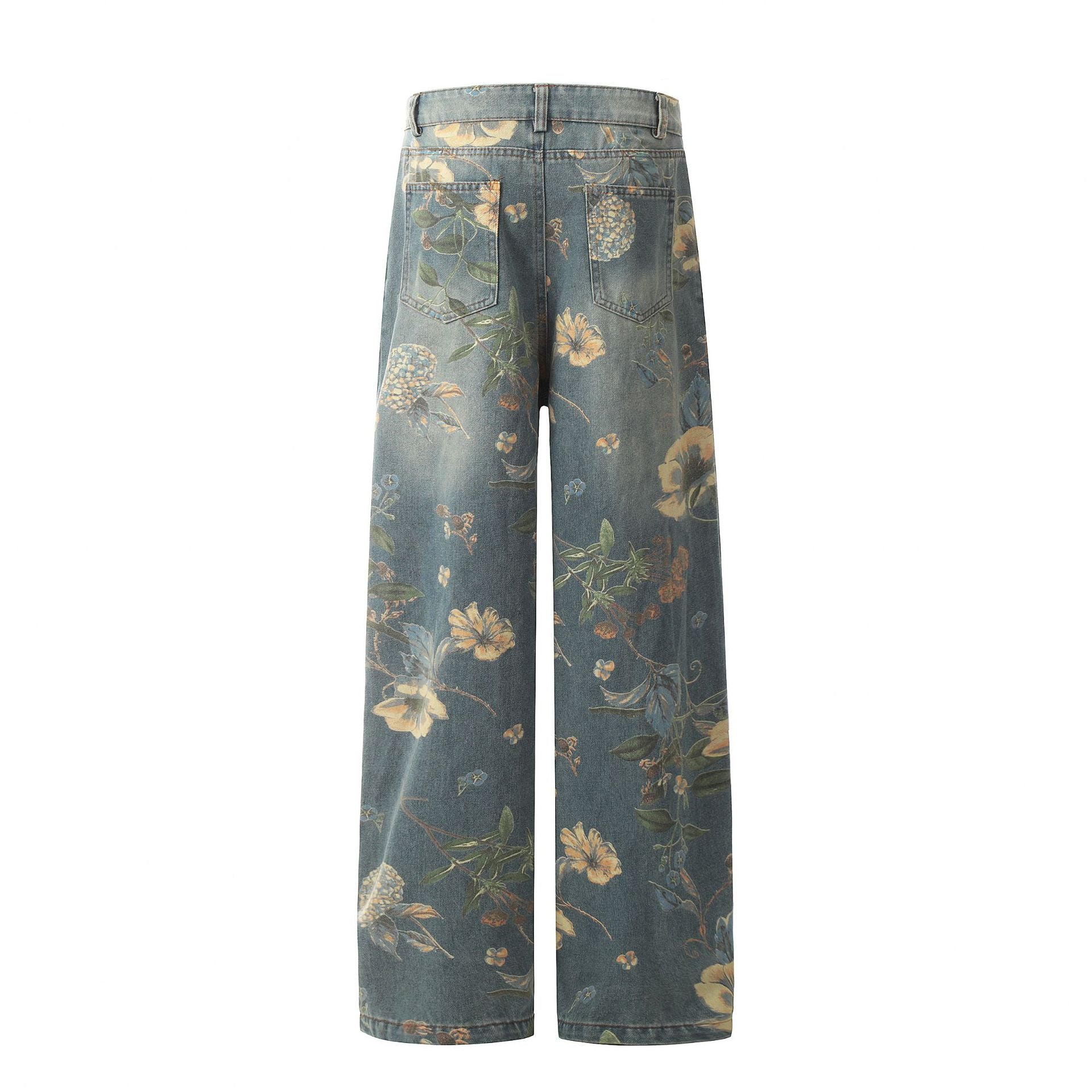 Blossom | Floral Print Baggy Jeans