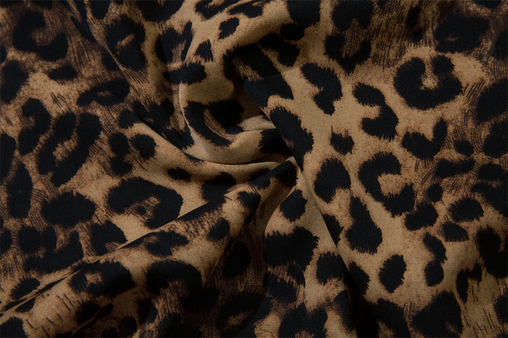 "Leopard Print Short Sleeve" T Shirt - Santo 