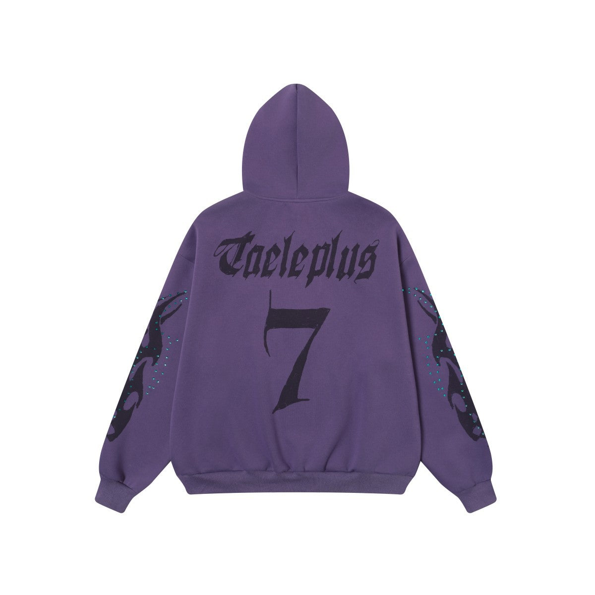 Flame Rhinestone | Y2K Zip-Up Hoodie - Santo 