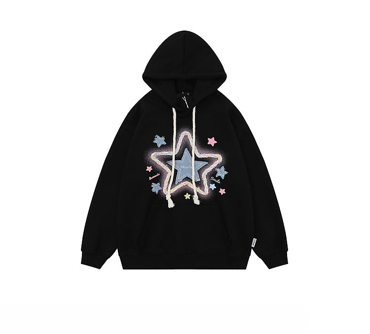 Celestial Hue | Y2K Inspirierte überdimensionale Grafik Hoodie