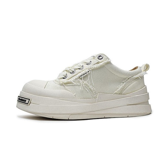 Raggedy | Distressed Canvas Sneakers - Santo 