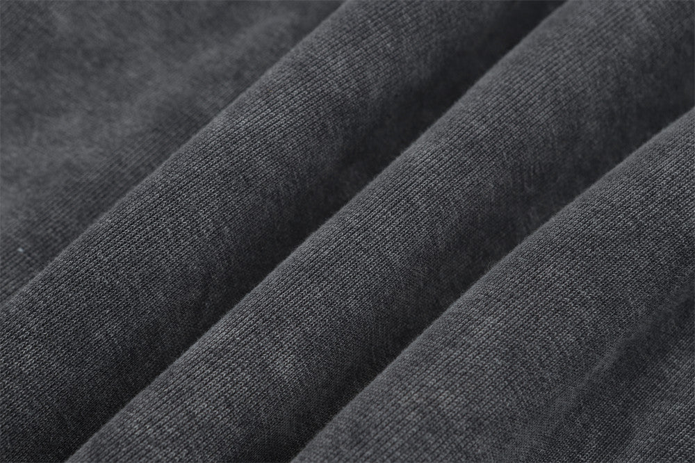 Washed Letter Print Pullover | Utility Pocket Streetwear Hoodie