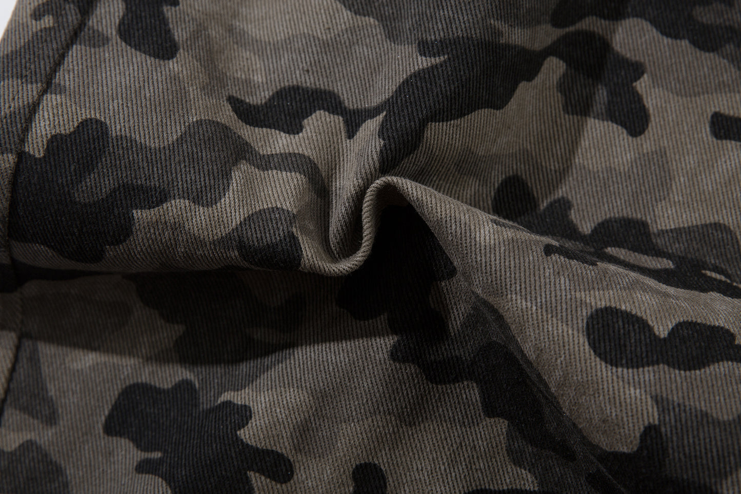 Y2K Vintage Wide Leg Pants | Camouflage Straight Denim Jeans - Santo 