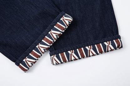 Retro Spliced Streetwear Denim | Y2K Wide Leg Baggy Jeans - Santo 