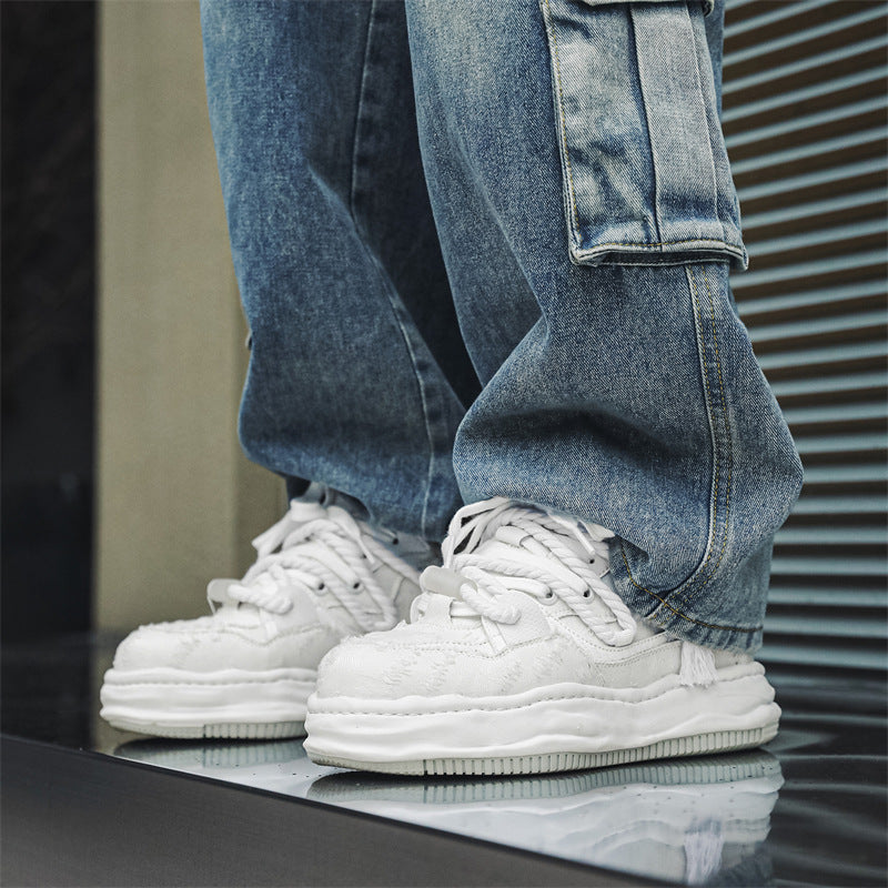 Edge | Distressed Platform Sneakers - Santo 