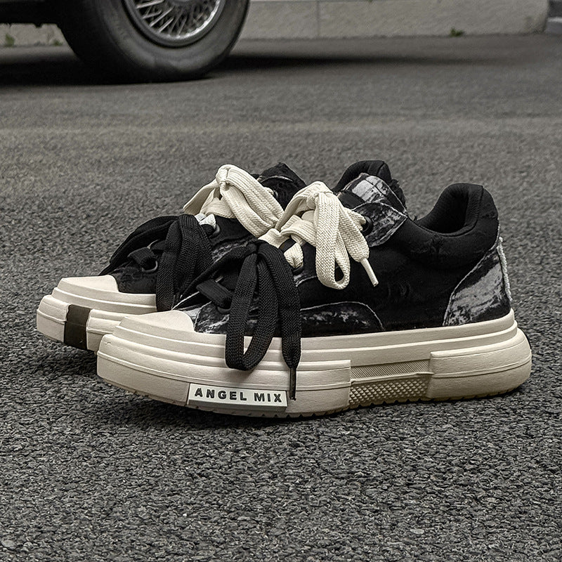 Duo Lace | Platform Canvas Sneakers - Santo 