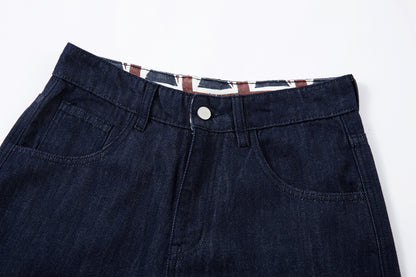 Retro Spliced Streetwear Denim | Y2K Wide Leg Baggy Jeans - Santo 