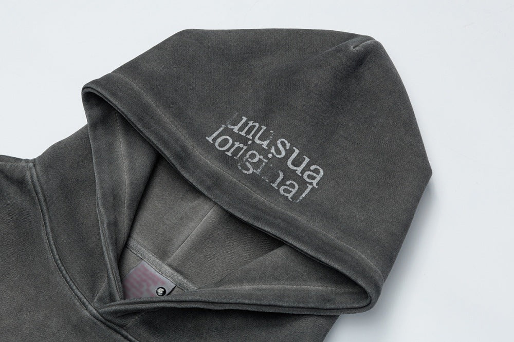 Distressed Retro Pullover | Hollow Embroidered Christmas Hoodie - Santo 