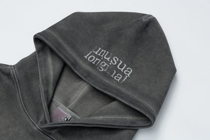 Distressed Retro Pullover | Hollow Embroidered Christmas Hoodie - Santo 