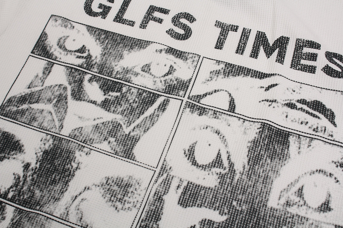 Letter Print Sweatshirt | Waffle Knit Long Sleeve Top - Santo 