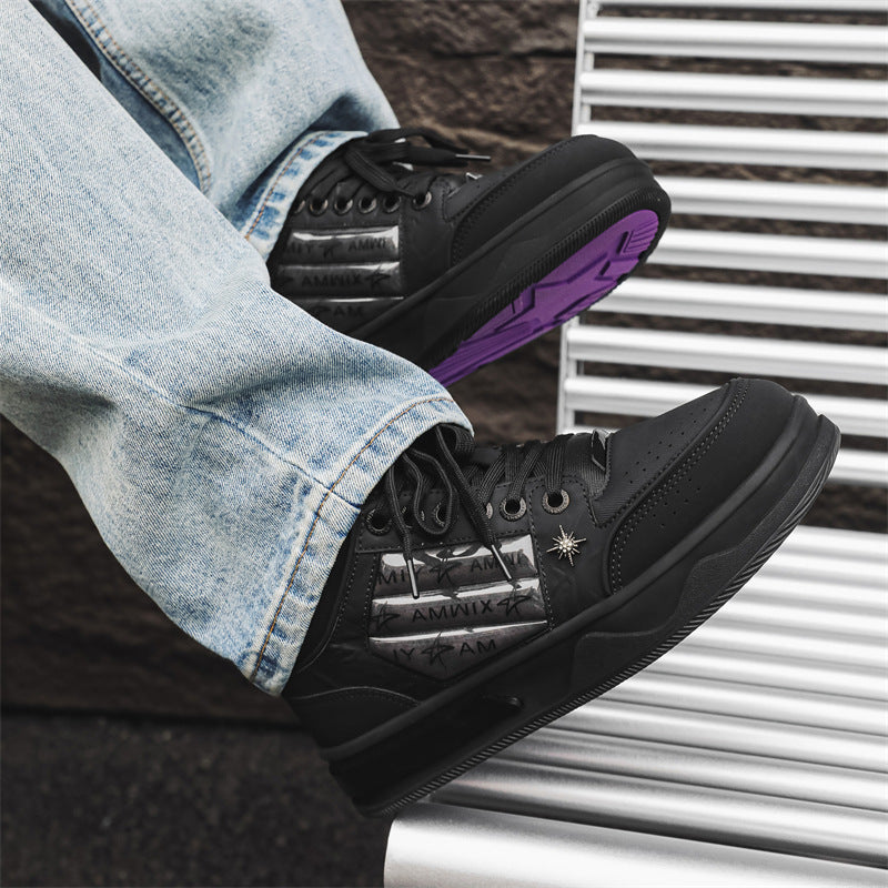 Shadow Letters | Embroidered Skate Shoes - Santo 