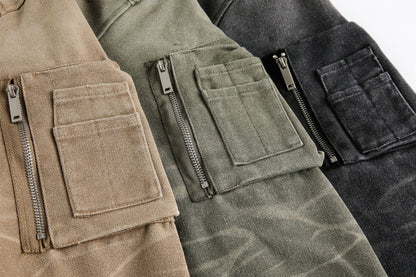 Distressed Washed Streetwear | Retro Patchwork Hoodie - Santo 