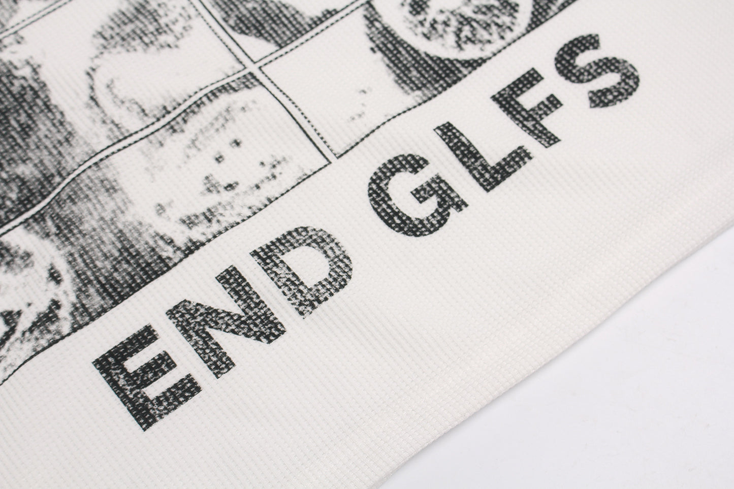 Letter Print Sweatshirt | Waffle Knit Long Sleeve Top - Santo 