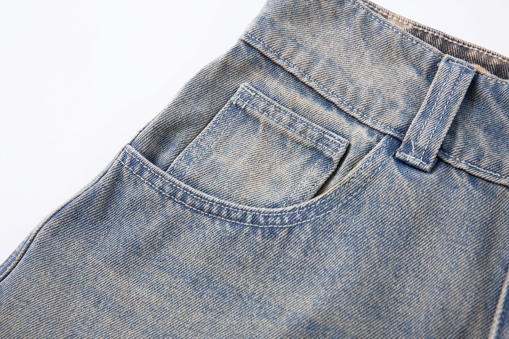 Camo Star Cuffed Denim | Baggy Streetwear Jeans - Santo 