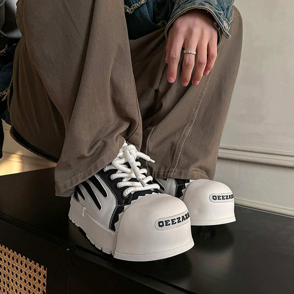 Star Cap | Chunky Canvas Sneakers - Santo 