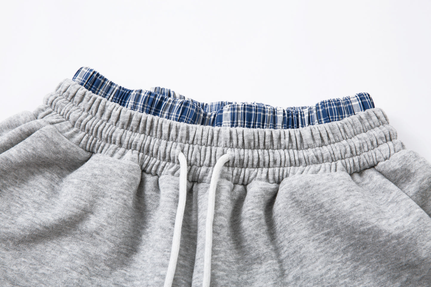 Patchwork Wide Leg Sweatpants | Grey Black Streetwear Trousers - Santo 