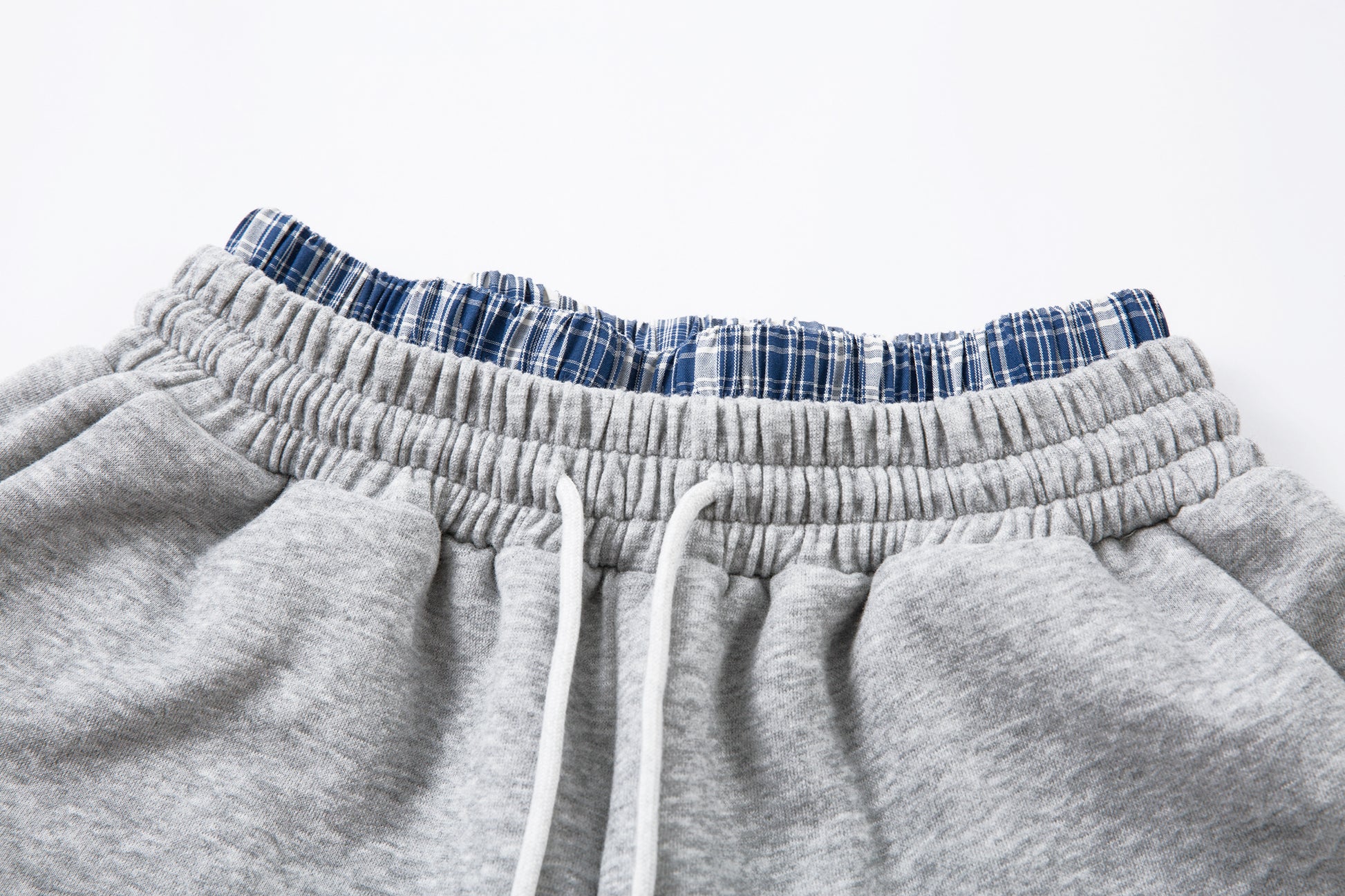 Patchwork Wide Leg Sweatpants | Grey Black Streetwear Trousers - Santo 