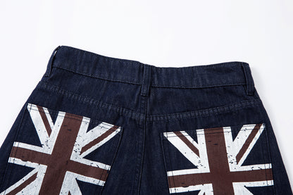 Retro Spliced Streetwear Denim | Y2K Wide Leg Baggy Jeans - Santo 