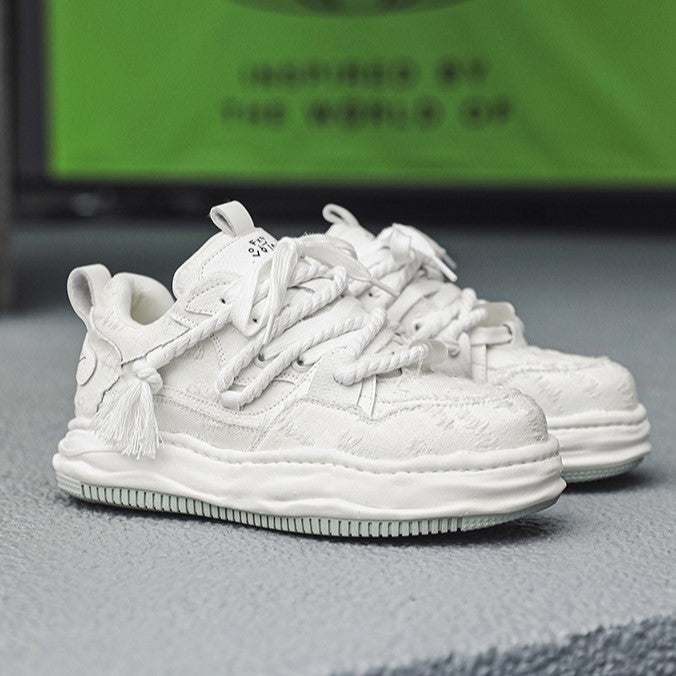 Edge | Distressed Platform Sneakers - Santo 