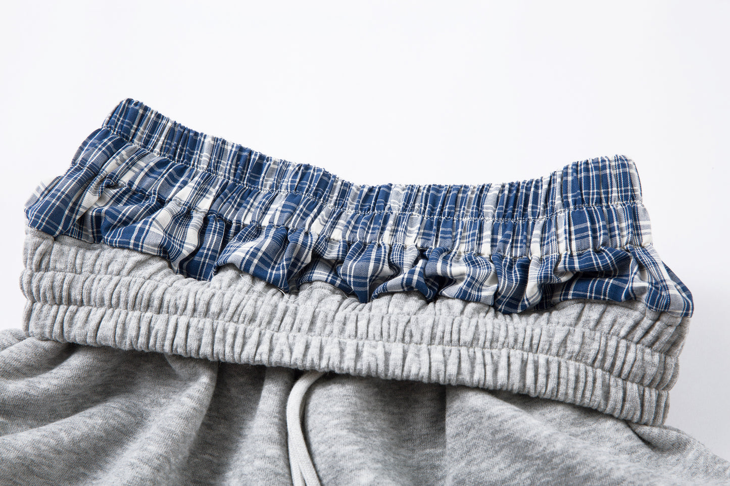 Patchwork Wide Leg Sweatpants | Grey Black Streetwear Trousers - Santo 