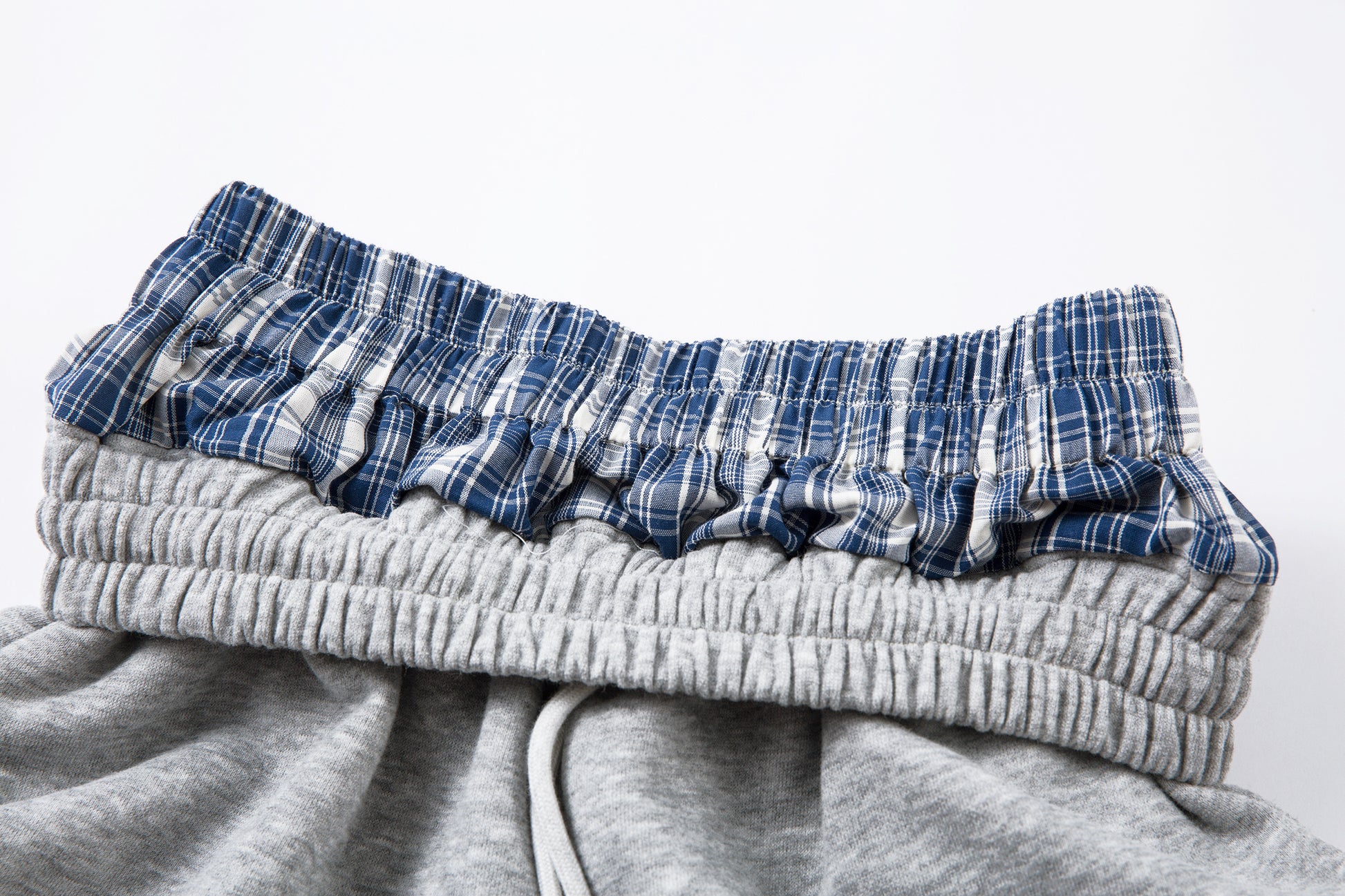 Patchwork Wide Leg Sweatpants | Grey Black Streetwear Trousers - Santo 