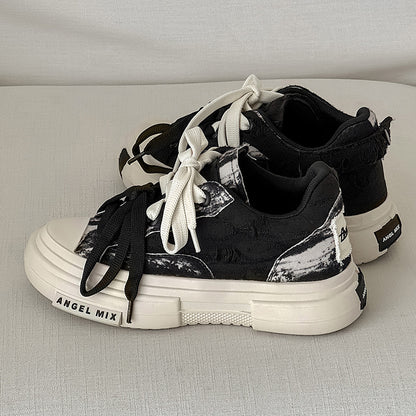 Duo Lace | Platform Canvas Sneakers - Santo 