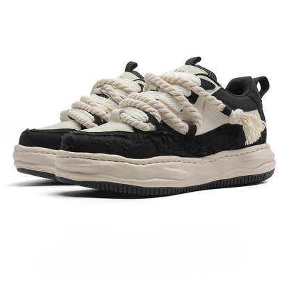 Tassel Twist | Rope Lace Platform Sneakers - Santo 