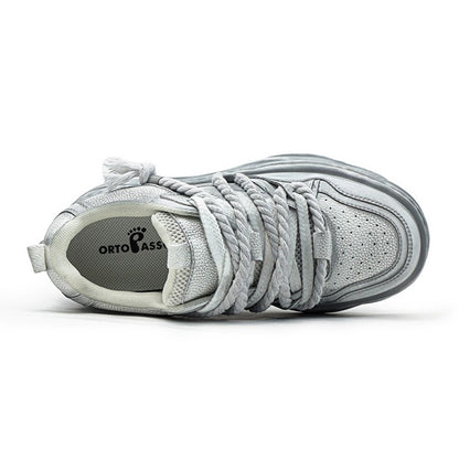 Rebel | White Platform Sneakers - Santo 