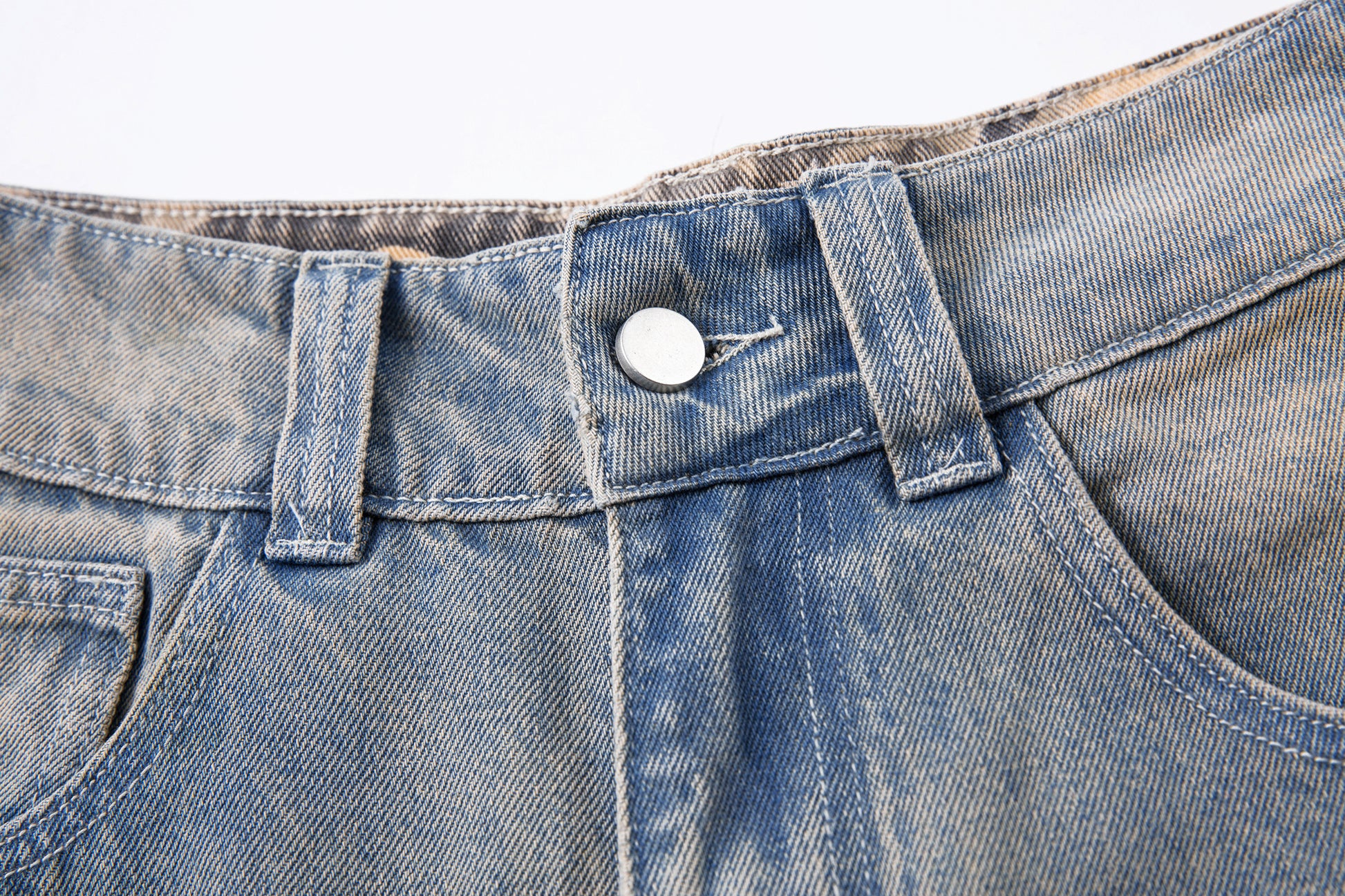 Camo Star Cuffed Denim | Baggy Streetwear Jeans - Santo 