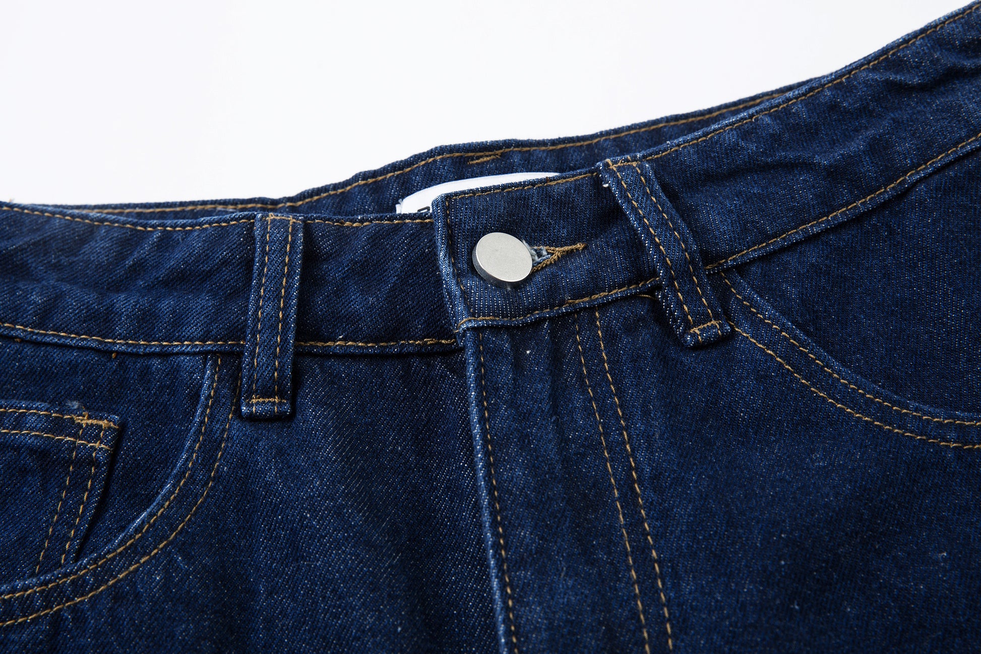 Retro High Street Style Trousers | Wide Leg Baggy Print Jeans - Santo 