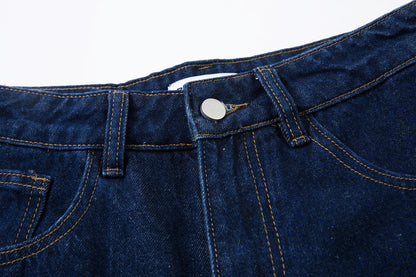 Retro High Street Style Trousers | Wide Leg Baggy Print Jeans - Santo 