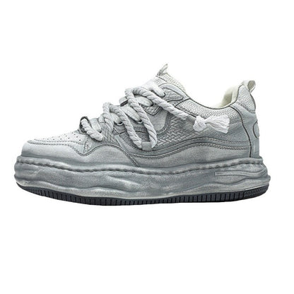 Rebel | White Platform Sneakers - Santo 